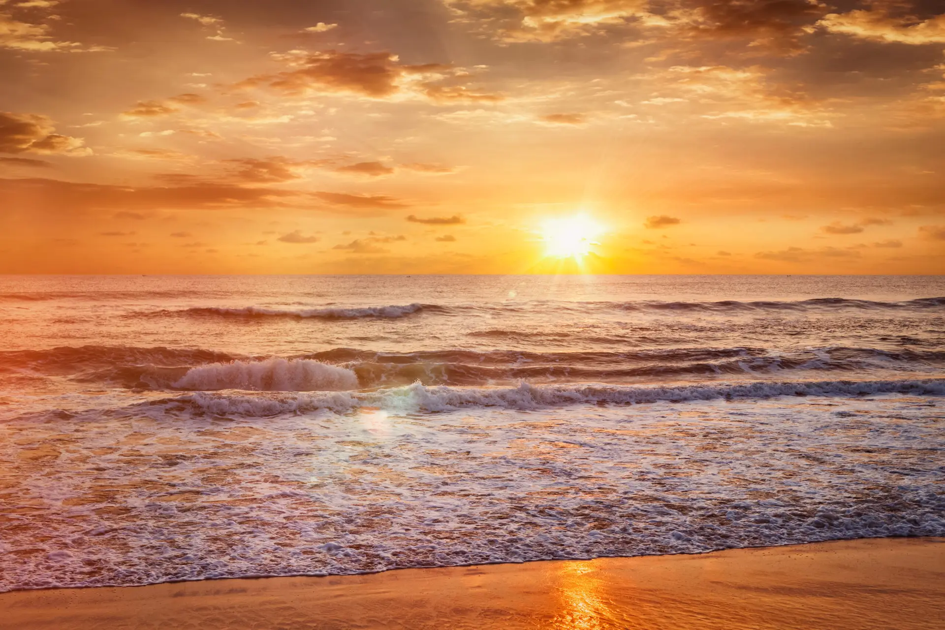 Sunrise on beach